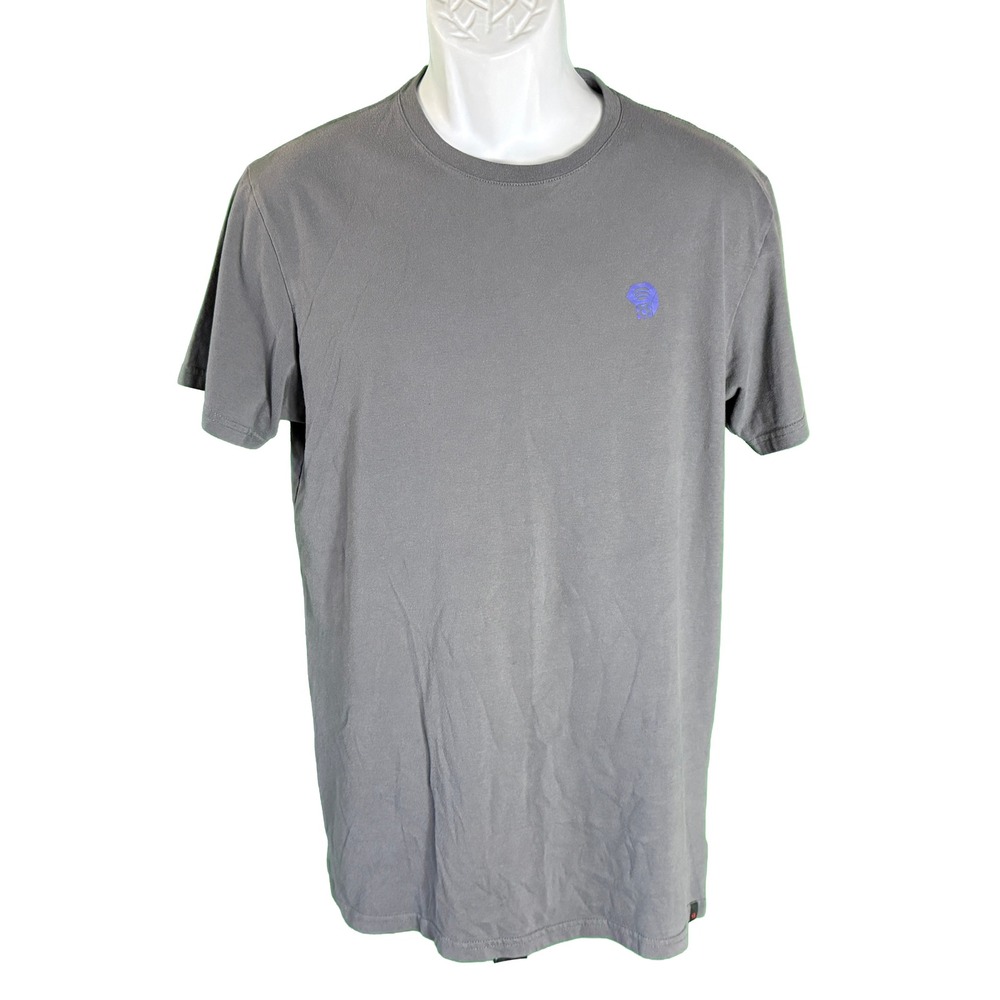 Mountain Hardwear T-Shirt Womens L Gray Purple Logo Graphic Short Sleeve Tee